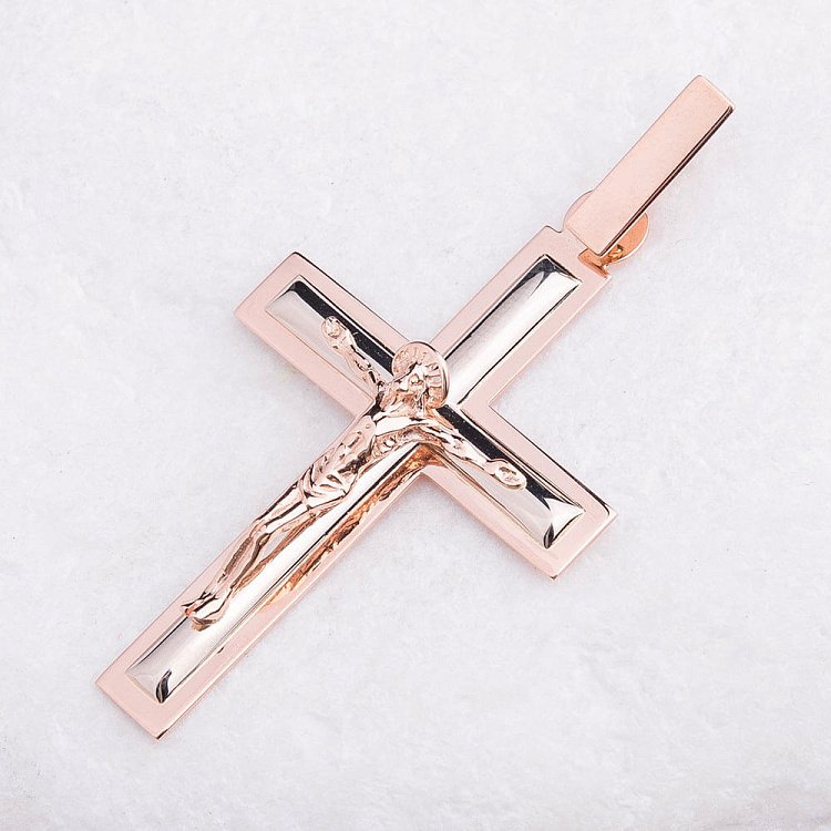 Золотой православный крестик п02196 от ювелирного магазина Оникс - 2