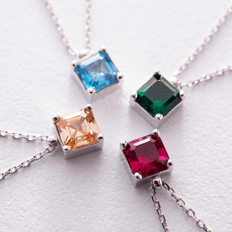 Золотое колье "Альма" (оранжевый фианит) кол02372 от ювелирного магазина Оникс - 3