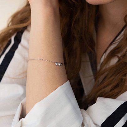 Срібний браслет "Сердечки" 905-00885 №2