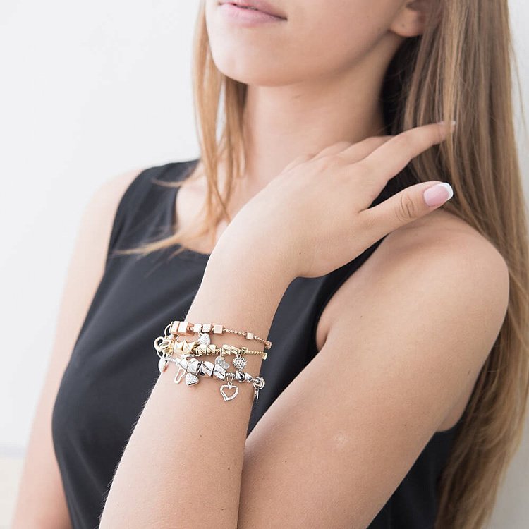 Ексклюзивний браслет з білого золота б02223 від ювелірного магазину Онікс - 4