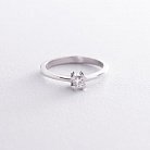 Помолвочное кольцо в белом золоте (бриллиант) кб0138arp от ювелирного магазина Оникс - 2