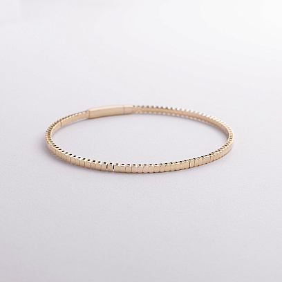 Жорсткий браслет "Kylie" у жовтому золоті б05543 №3