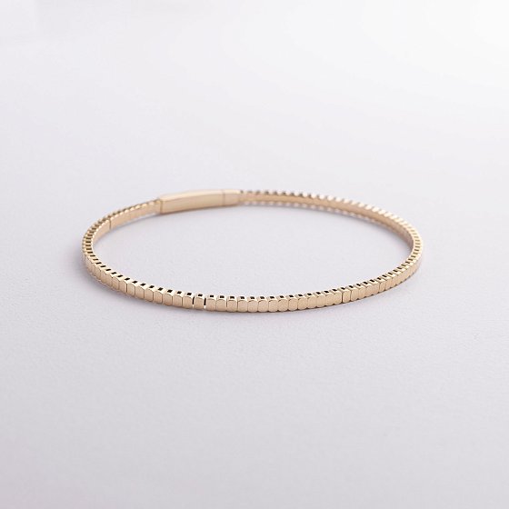 Жорсткий браслет "Kylie" у жовтому золоті mini б05543 №5