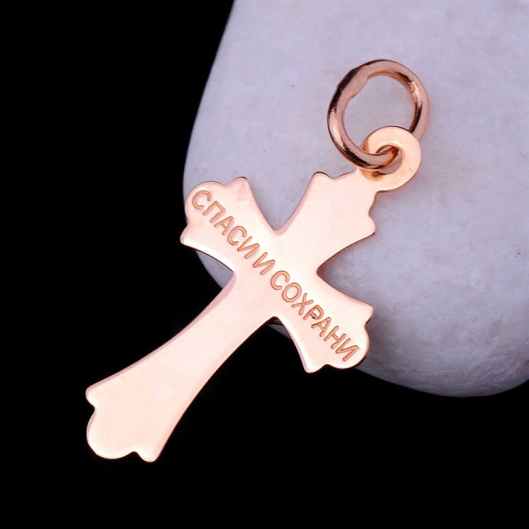 Дитячий православний хрест п01677 від ювелірного магазину Онікс - 2