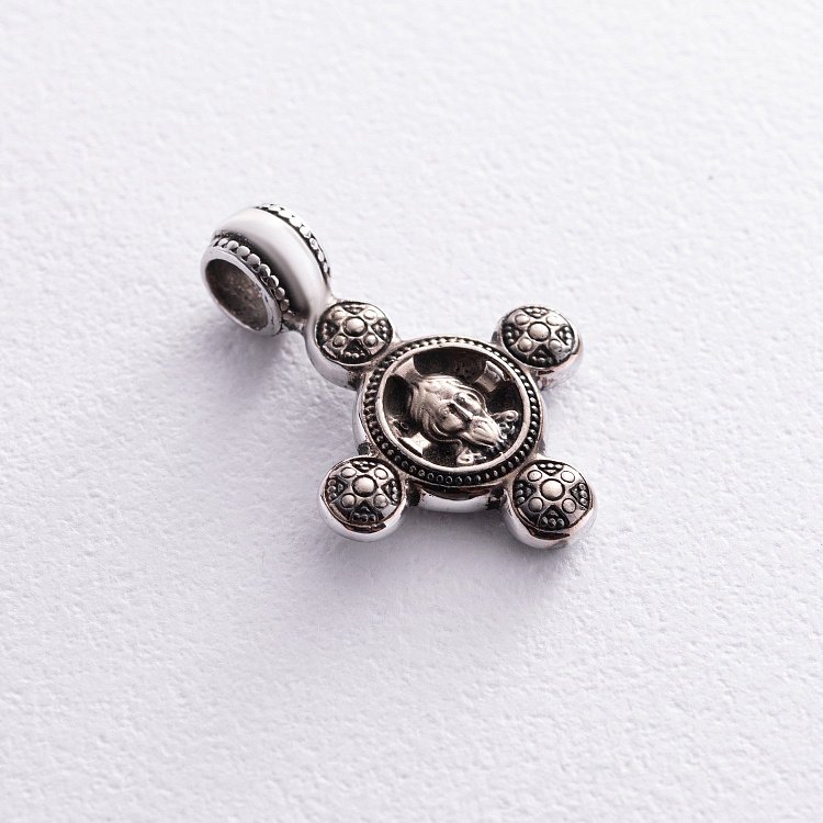 Золотий хрестик "Спас Нерукотворний. Ангел Охоронець" п03795 від ювелірного магазину Онікс - 2