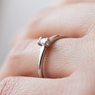 Срібна каблучка "Сердечко" з фіанітом 1612 от ювелирного магазина Оникс - 3