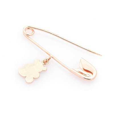 Золота дитяча булавка "Ведмедик" з емаллю зак00062 №2