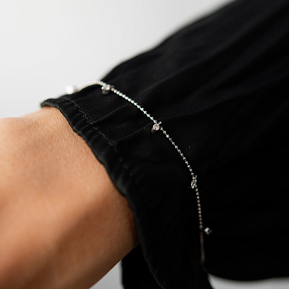 Браслет у білому золоті з діамантами бб0041di №6