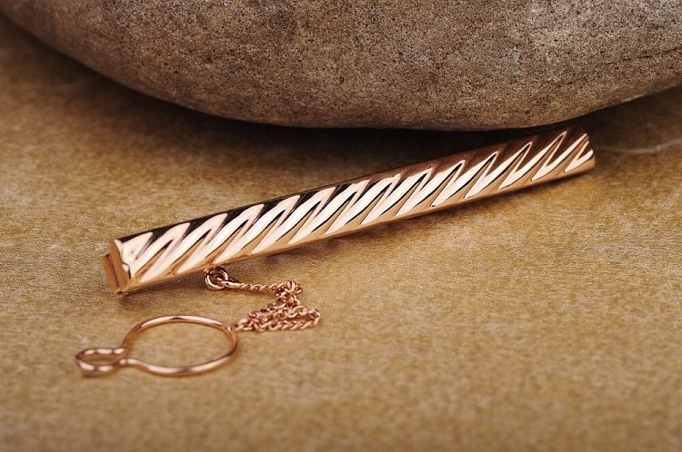 Затиск для краватки з візерунком заж00007з від ювелірного магазину Онікс - 3