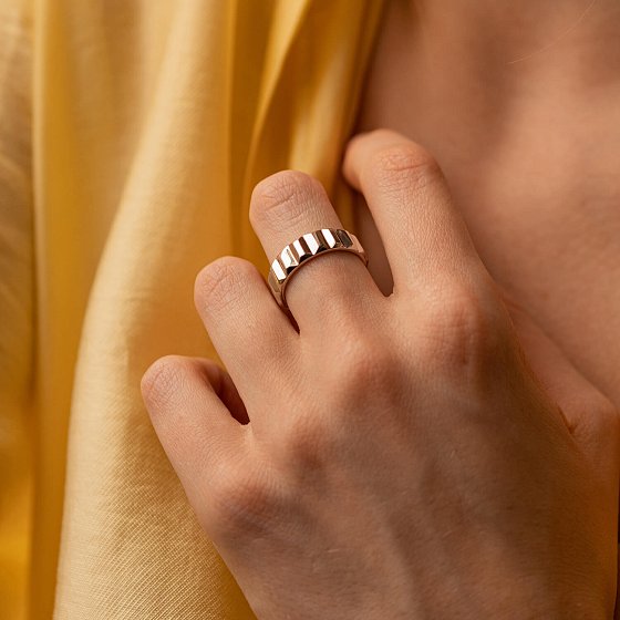 Кольцо "Frederika" в белом золоте к07519 №4