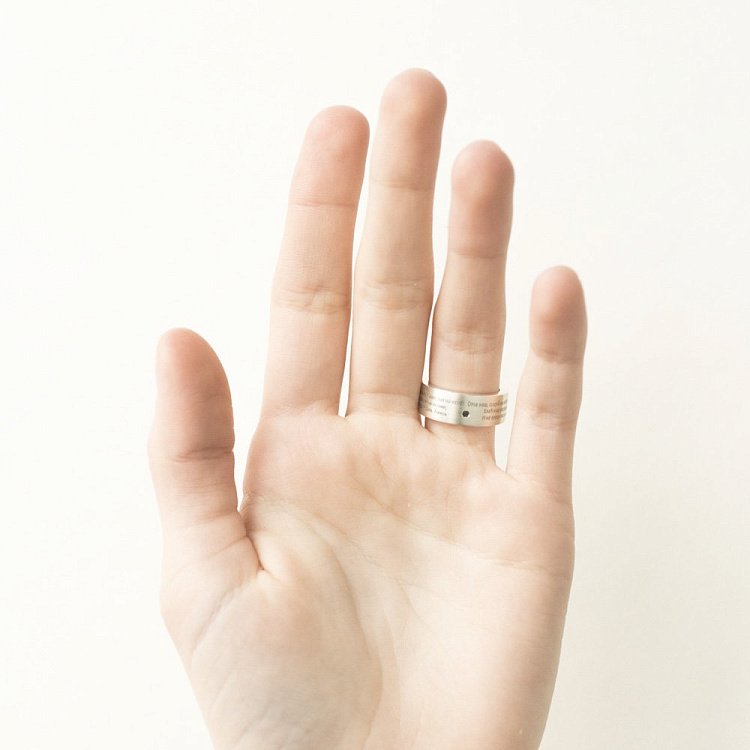 Перстень "Отче наш" з діамантом 112126 від ювелірного магазину Онікс - 6