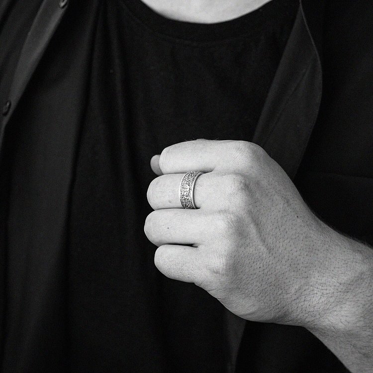 Срібна каблучка "Сім'я слонів" 7015 від ювелірного магазину Онікс - 5