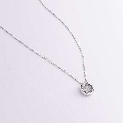 Золотое колье "Клевер" с бриллиантами 741191121 №3