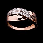Золотое кольцо с фианитами к03970 от ювелирного магазина Оникс - 2