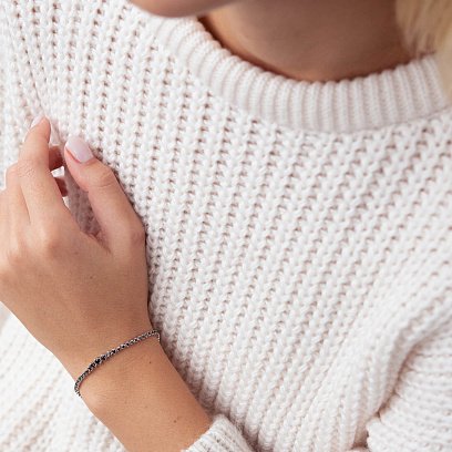 Золотой браслет "Клевер" (бриллиант) бб0015ca №6