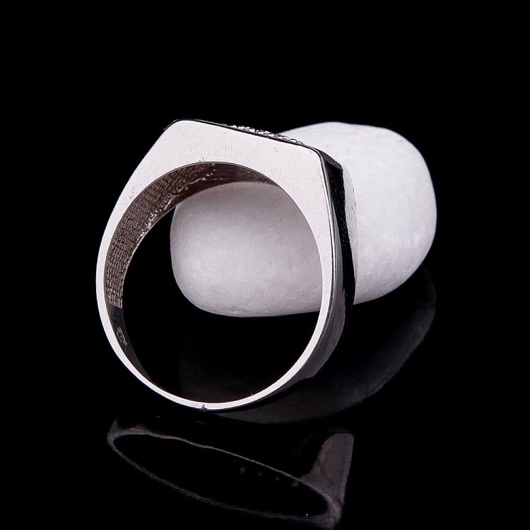 Срібна печатка з фіанітами 11844 від ювелірного магазину Онікс - 3