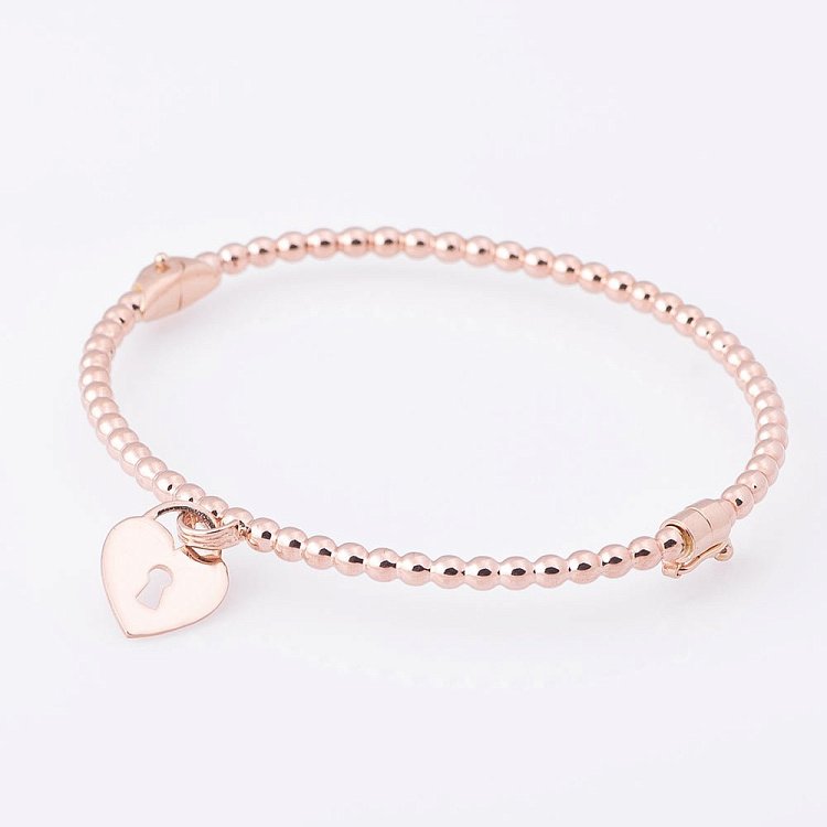 Золотой браслет "Сердечко" б02774 от ювелирного магазина Оникс