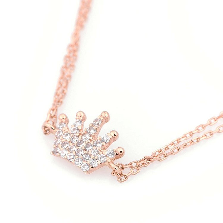 Золотий браслет "Корона з фіанітами" б02933 від ювелірного магазину Онікс - 2