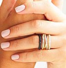 Золотое женское кольцо к03302 от ювелирного магазина Оникс