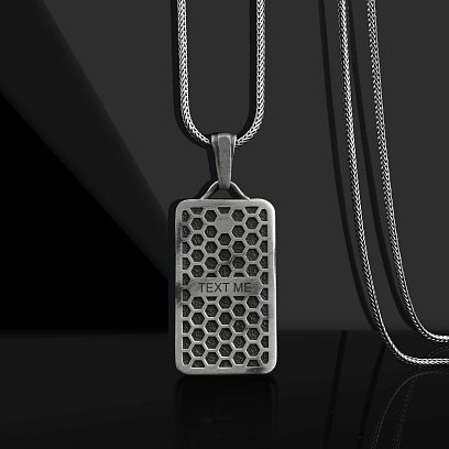 Серебряный кулон "Архангел Михаил" (возможна гравировка) 133177 №4