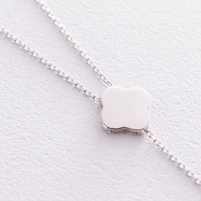 Кольє "Конюшина" в білому золоті кол01902 №3