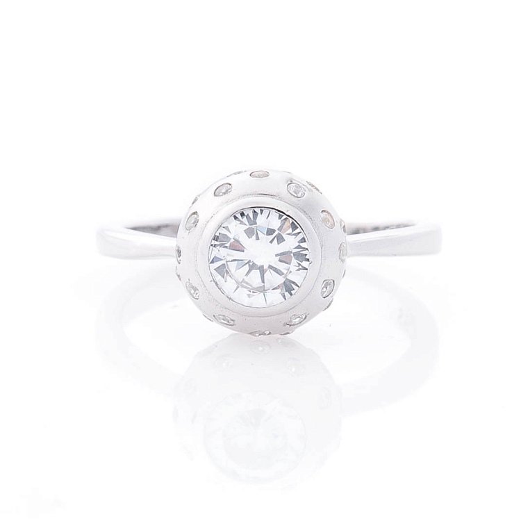 Серебряное кольцо (фианиты) 112059 от ювелирного магазина Оникс - 2