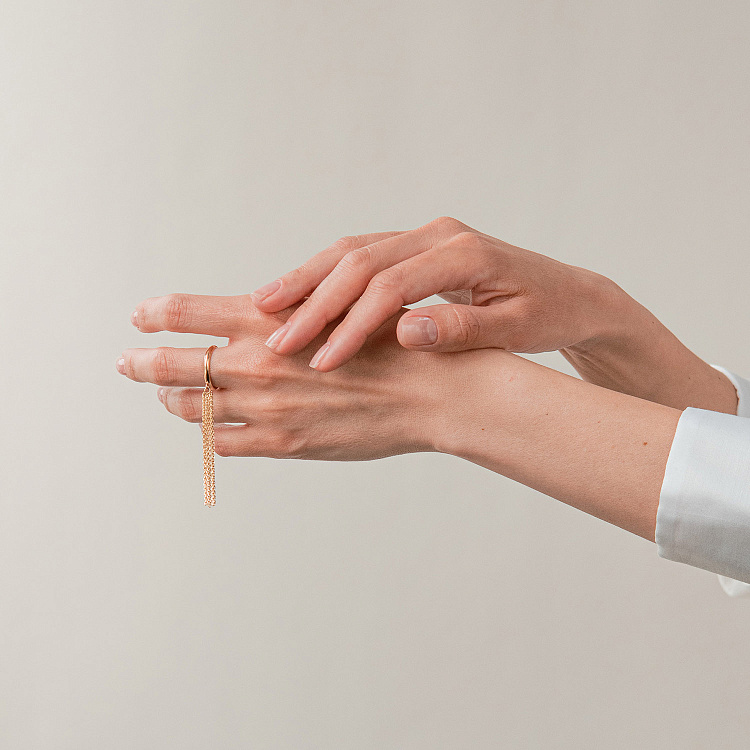 Каблучка з ланцюжками (жовте золото) к07475 від ювелірного магазину Онікс - 16