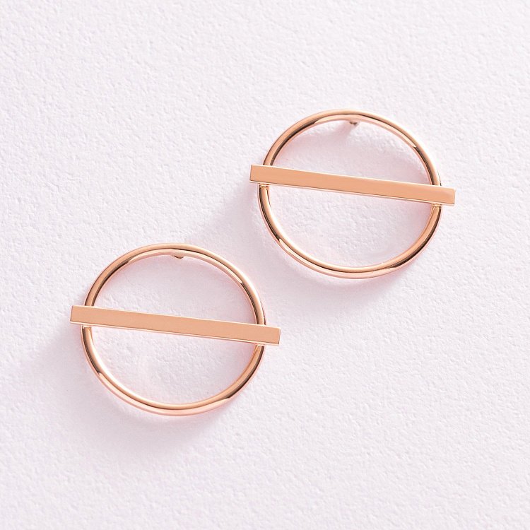 Золоті сережки - пусети "Баланс" с07788 від ювелірного магазину Онікс