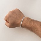Мужской серебряный браслет (гарибальди 0.7 см) б021721 от ювелирного магазина Оникс - 1