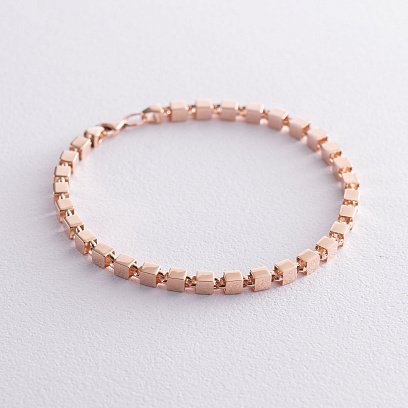 Браслет "Кубики" в червоному золоті б04371