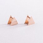 Сережки "Трикутники" (червоне золото) с07737 от ювелирного магазина Оникс - 2
