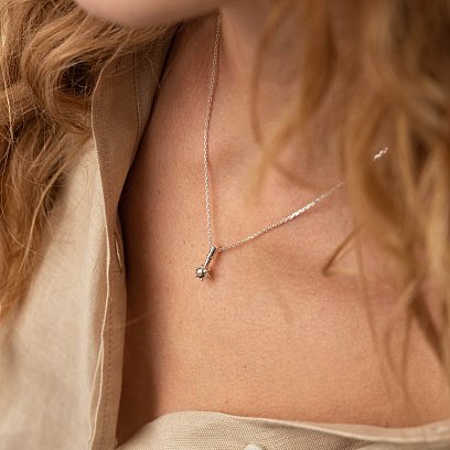 Колье "Булава" в серебре 181224 №11