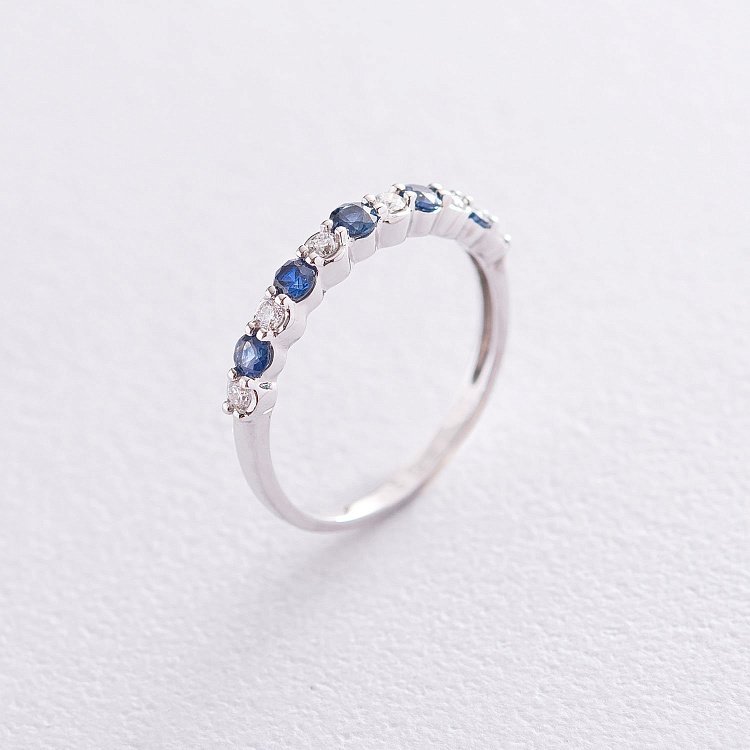 Золотое кольцо (сапфир, бриллиант) кб0253lg от ювелирного магазина Оникс