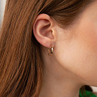 Серьги - пусеты "Грани" в красном золоте с07286 от ювелирного магазина Оникс - 8