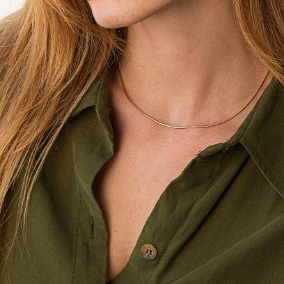 Золотий ланцюжок плетіння Снейк (1.5 мм) ц00003-1.5 №2