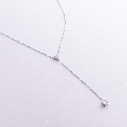 Серебряное колье с фианитами 181096 №3
