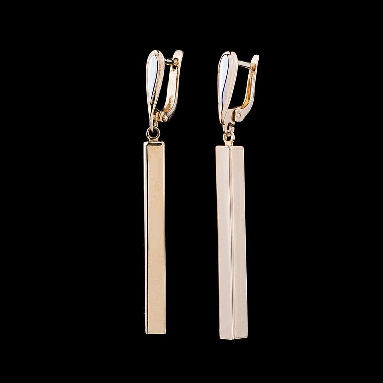 Золоті сережки без каменів с04588 від ювелірного магазину Онікс - 1