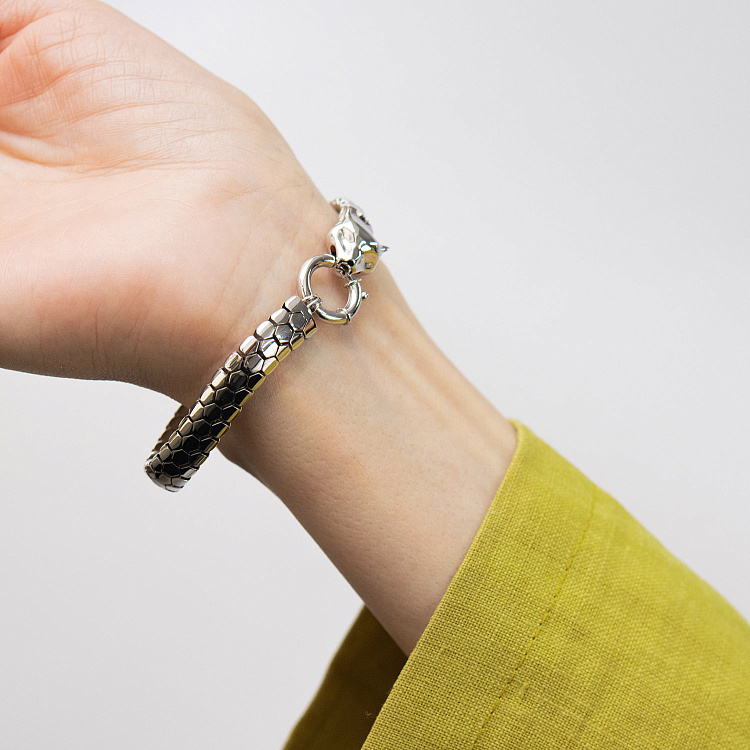 Браслет "Пантера" у білому золоті б05838 від ювелірного магазину Онікс - 3