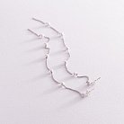 Срібні сережки "Міріам" з перлами 123138 от ювелирного магазина Оникс - 1