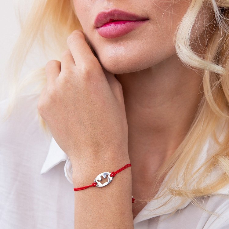Браслет з червоною ниткою "Корона" 141091 від ювелірного магазину Онікс - 1