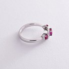 Золотое кольцо с рубинами и бриллиантами DR13935Rcha от ювелирного магазина Оникс - 2