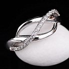 Срібний перстень з фіанітами Україна (родій) 111268 от ювелирного магазина Оникс - 3