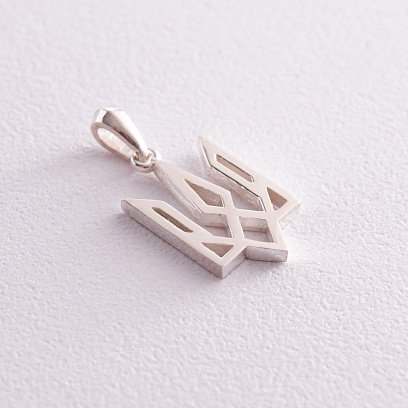 Подвеска "Герб Украины - Тризуб" в серебре 133151 №3