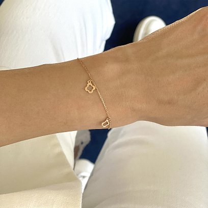 Браслет "Клевера" в красном золоте б04843 №7