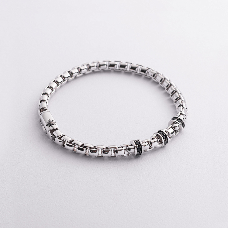 Срібний чоловічий браслет "Роза вітрів" ZANCAN ESB283-N від ювелірного магазину Онікс - 1