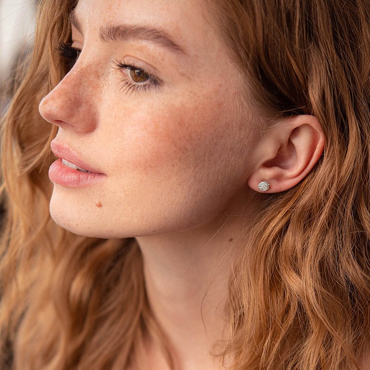 Золоті сережки - пусети "Неллі" з діамантами 102-10072 від ювелірного магазину Онікс - 2