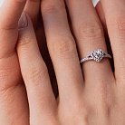 Золотое кольцо "Сердечко" с бриллиантами кб0484nl от ювелирного магазина Оникс - 6
