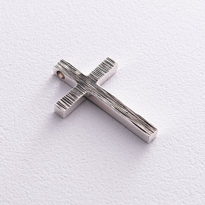 Серебряный крестик с чернением (кулон под чокер) 1101P