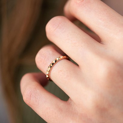 Кольцо "Mona" в красном золоте к07408 №5