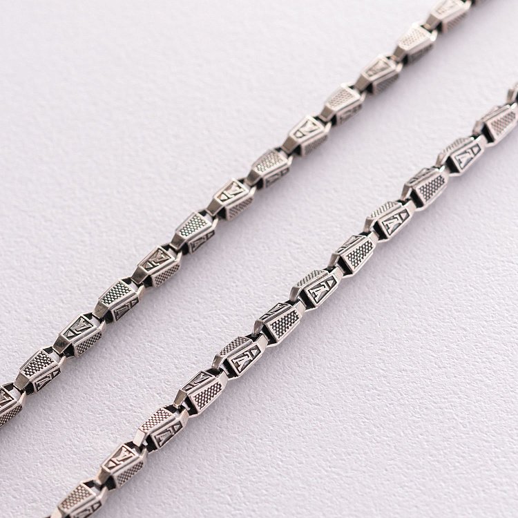 Чоловічий срібний ланцюжок Ц0037ч від ювелірного магазину Онікс - 1